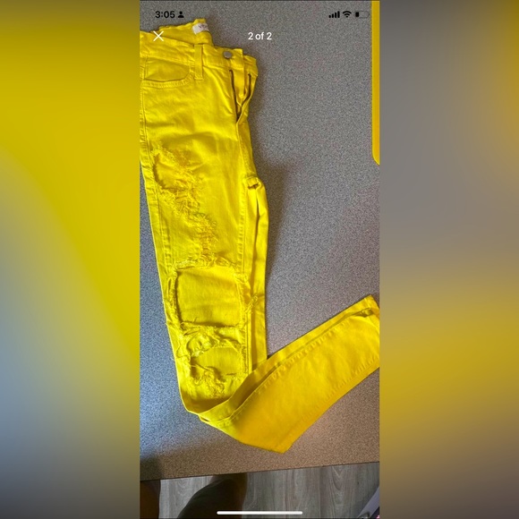 Yellow fashion nova jeans size 1 - Picture 1 of 2